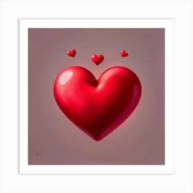 Hearts Art Print