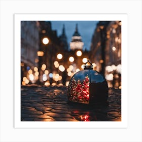 Christmas Lights In The City Art Print