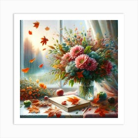 Autumn Flowers Art Print