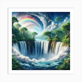 Rainbow Waterfall 1 Art Print