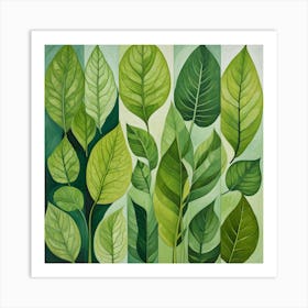 Green Leaves Art Print