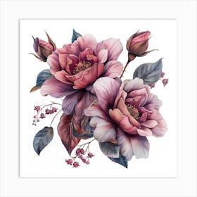 Pink Roses 3 Art Print