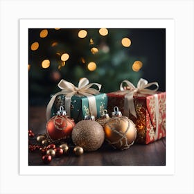 Elegant Christmas Gift Boxes Series025 Art Print