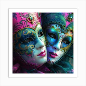 Carnival Masks Art Print