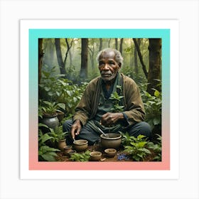 Old Man In The Forest Art Print