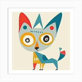 Charming Illustration Wolf 2 Art Print