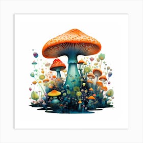 Mushroom Garden 11 Art Print