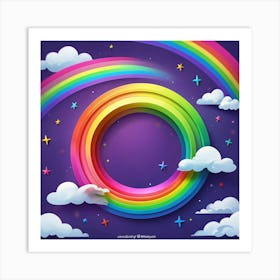 Rainbow Background 1 Art Print