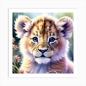 Lion cub, professionally photographed and of high quality Art Print