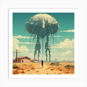 Aliens In The Desert Art Print