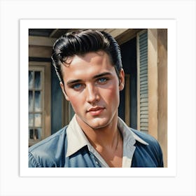 Hound Dog Vibes Elvis Presley Art Print