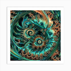 fractal spiral 2 Art Print