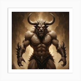 Horned Demon2 Art Print