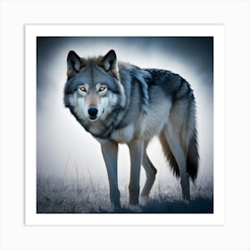 Grey Wolf Art Print