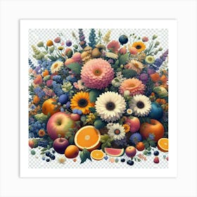 Bouquet Of Flowers 12 Art Print