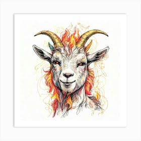 Goat Head 14 Art Print