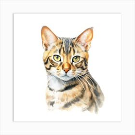 Cashmere Bengal Cat Portrait 3 Art Print