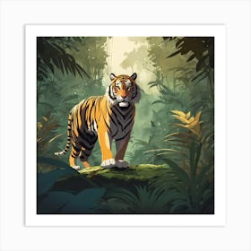 Tiger In The Jungle 24 Art Print