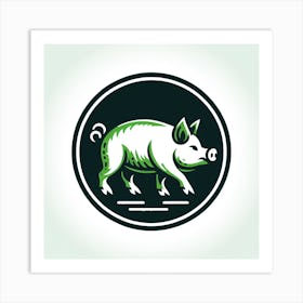 Pig In A Circle 3 Art Print