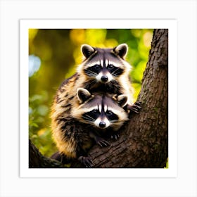 Raccoons 4 Art Print