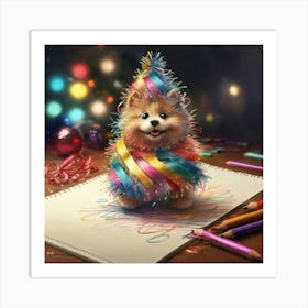 Pom Pom Dog Art Print