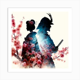 Japan Traditional Geisha Illustration By Ad 132 Art Print