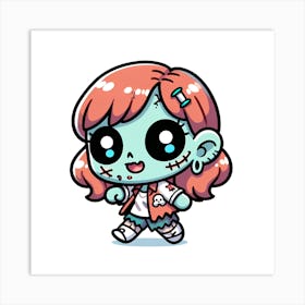 Zombie Girl 1 Art Print