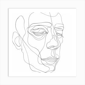 Man'S Face 1 Art Print