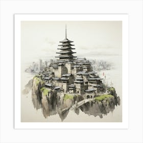 Asian City Art Print