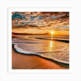 Sunset On The Beach 1 Art Print