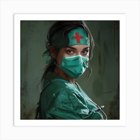 Kind Eyed Nurse Art Print