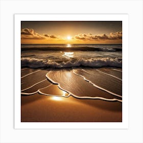 Sunset On The Beach 803 Art Print