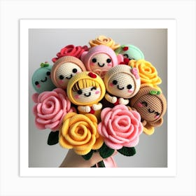 Amigurumi, Bouquet of roses 2 Art Print