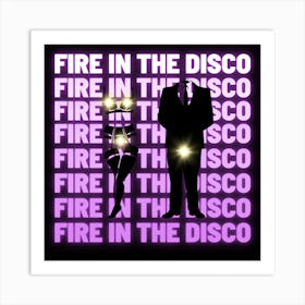 Fire In The Disco Purple Art Print