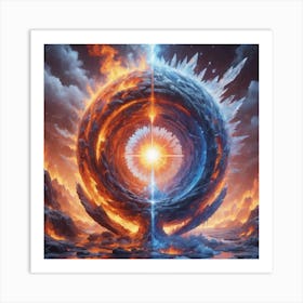 Sphere Of Fire Art Print