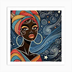 Avariel Celestial Portrait Art Print