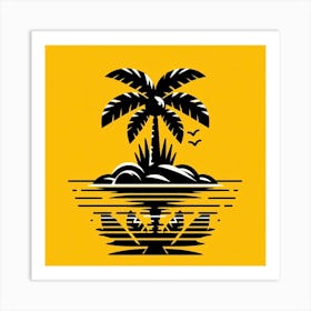 Island with a Palm Tree Art Print