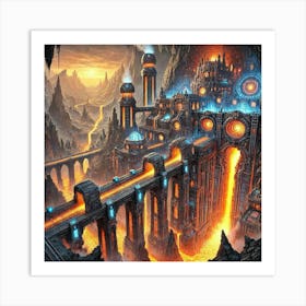 Lava City Architecture 4 Art Print