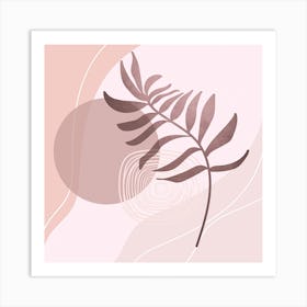 Fern Leaf Leaves Foliage Boho Art Art Print