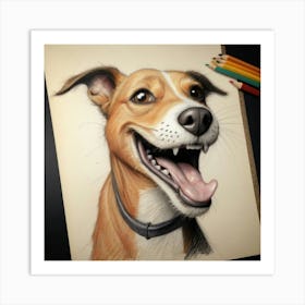 Portrait Of A Dog 2 Art Print