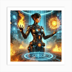 Daria Ashheart Sci Fi Fire Manipulation Art Print