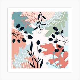 Abstract Floral Pattern 26 Art Print