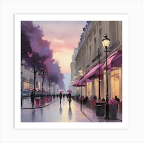 Paris At Dusk.3 Art Print