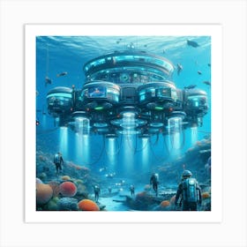 Underwater City 3 Art Print