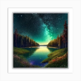 Milky Night Art Print