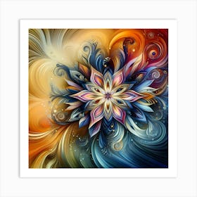 Abstract Flower 5 Art Print