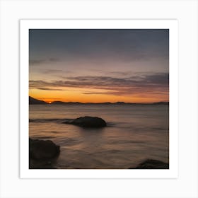 Sunset At The Beach Art Print