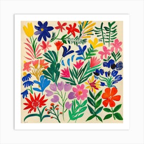 Summer Flowers Painting Matisse Style 8 Art Print
