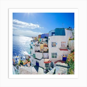 Colorful Houses On The Coast Art Print