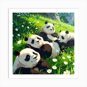 Panda Bears 2 Art Print